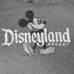 Disneyland Mickey Mouse Gray Graphic T-Shirt Resort Logo Tee Men's XL Disney